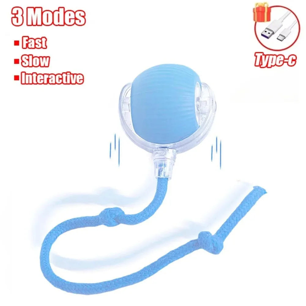 Fast Rolling Smart Cat Toy Ball Automatic Interactive fun with fake tail 🇬🇧