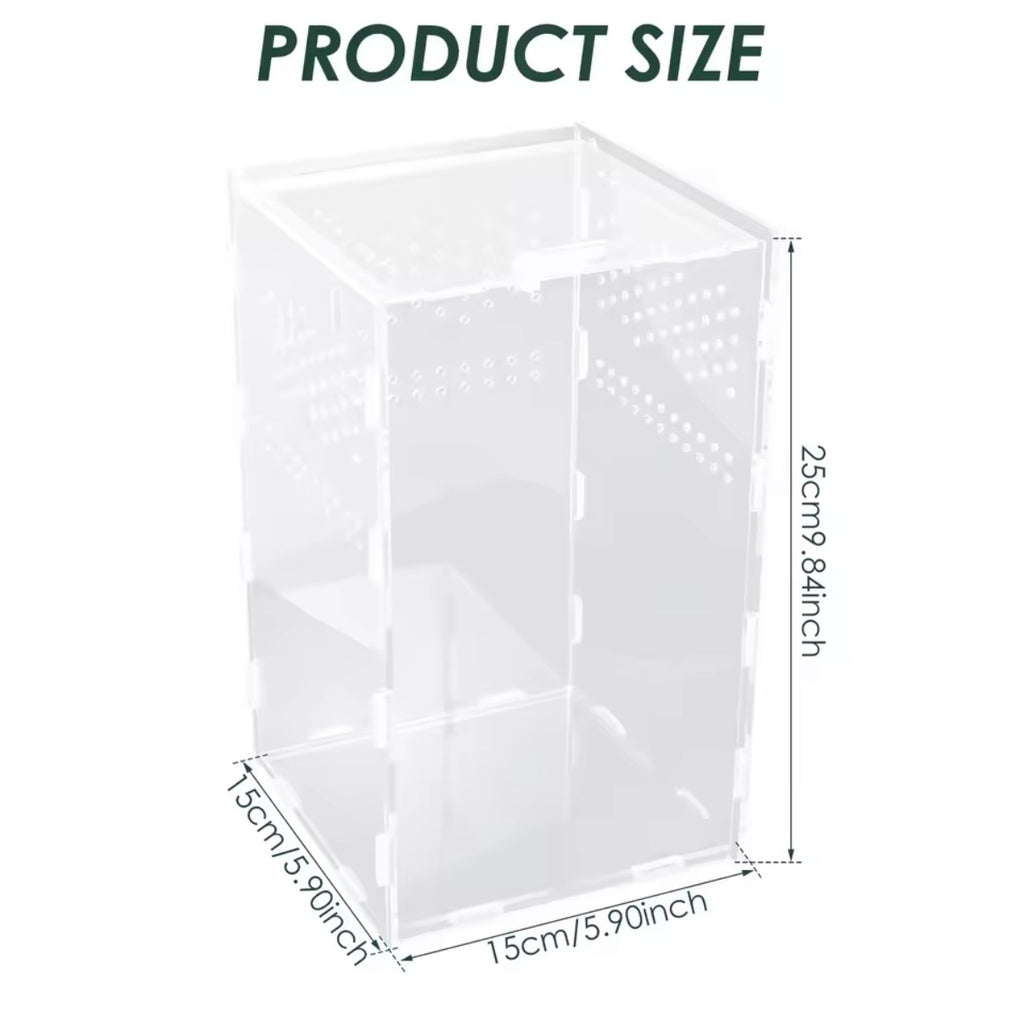 Reptiles Terrarium Enclosure Acrylic Reptile Habitat Terrarium Breeding Box Transparent Spider ,mantis