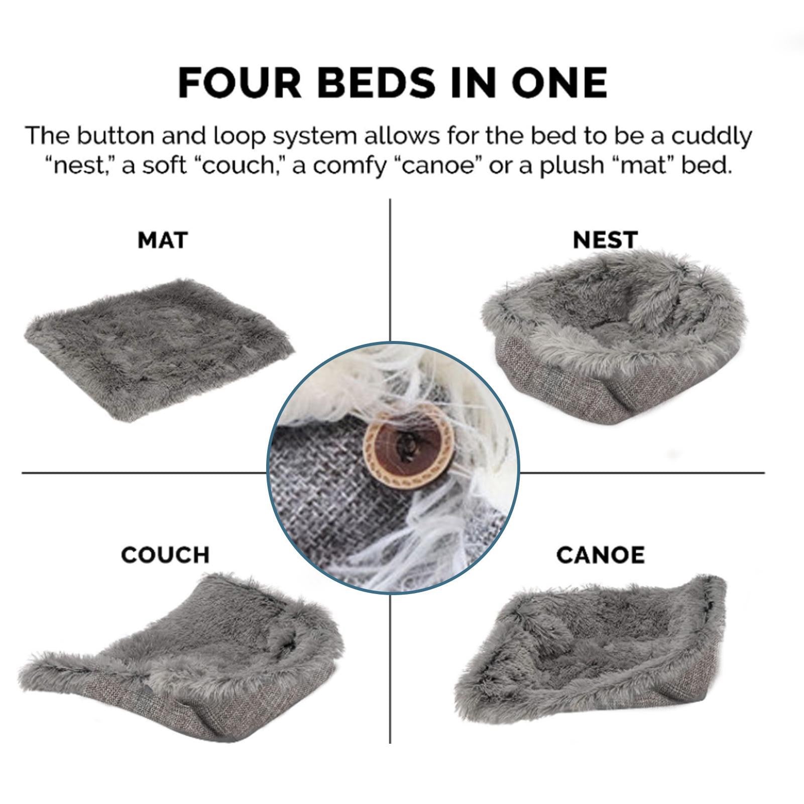 Cat Bed  Washable Cat Beds for Indoor Cats  Pet Bed Innovative Design  Safe Warming Comfortable Sleeping Surface