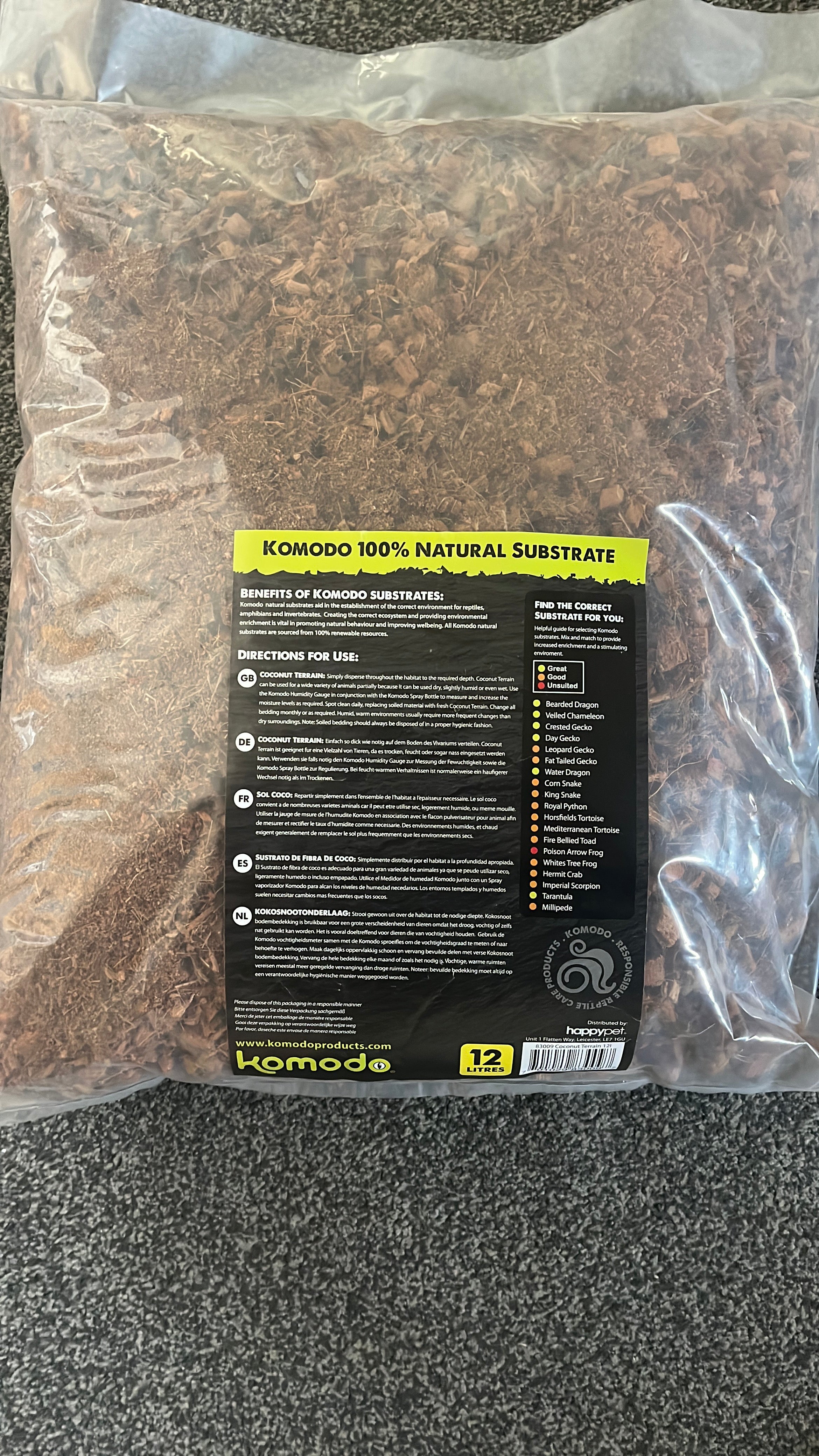 Komodo 12Litre coconut terrain substrate