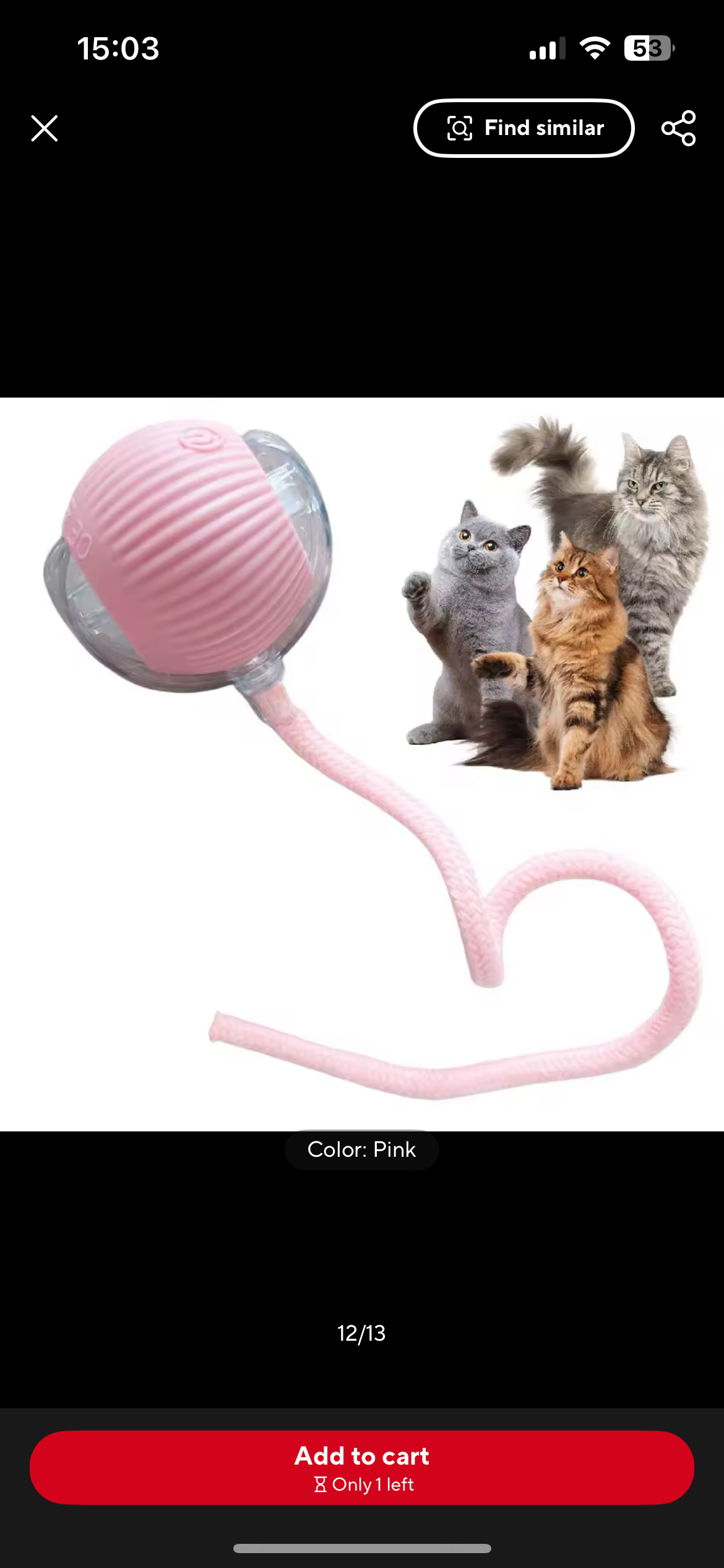 Fast Rolling Smart Cat Toy Ball Automatic Interactive fun with fake tail 🇬🇧