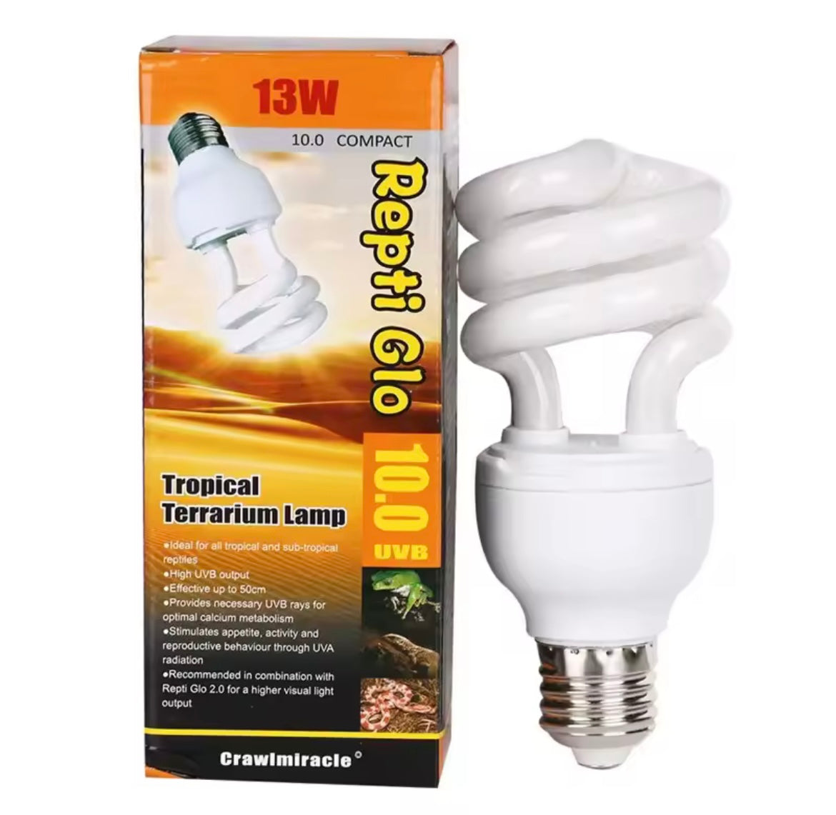 Compact 5.0 10.0 UVB 13W 220V Reptile Light Bulb