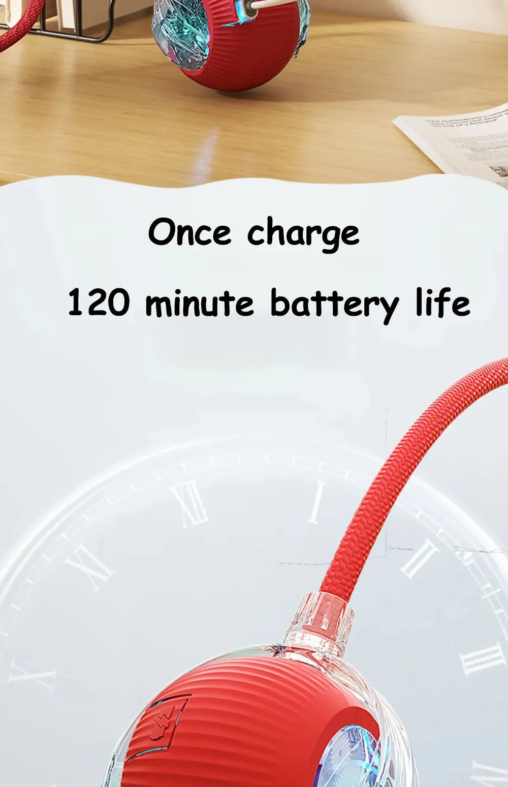 Fast Rolling Smart Cat Toy Ball Automatic Interactive fun with fake tail 🇬🇧