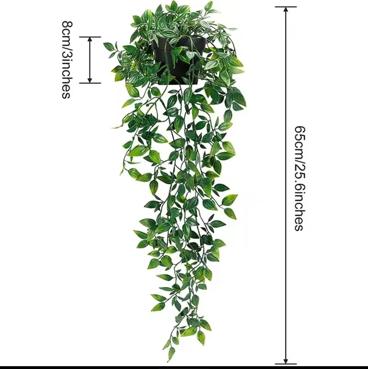 90cm Artificial Plant Vine Home Decoration Hanging Plastic Plants 65cm/25.6inches Tall 8cm/3inches Wide