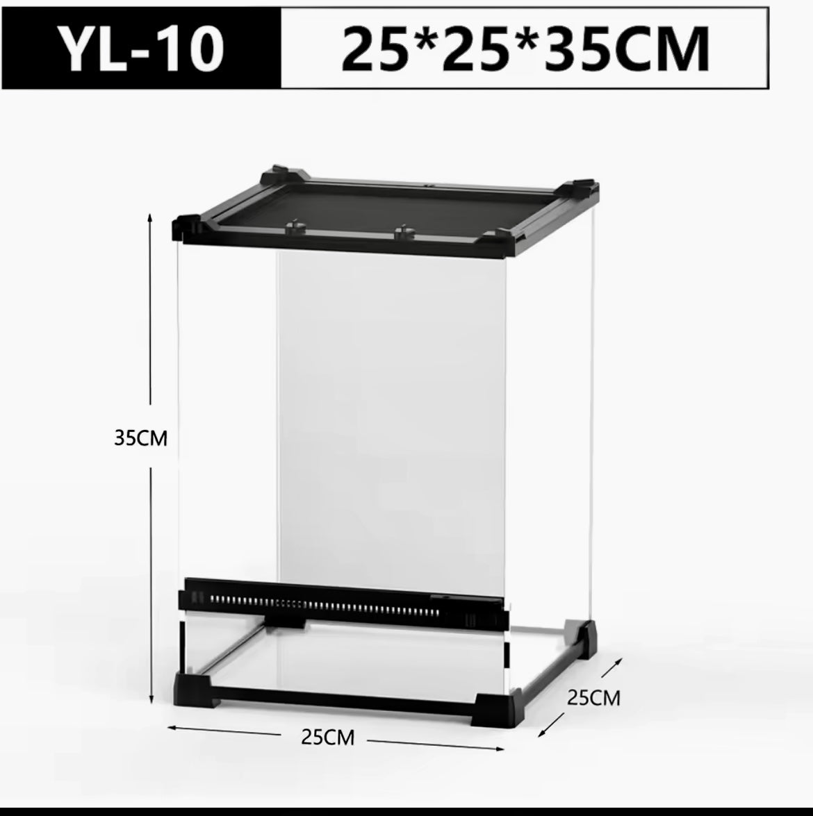 Reptile Glass Terrarium with Vents Anti-Escape Door for reptile  and invertebrates Vivarium free postage UK