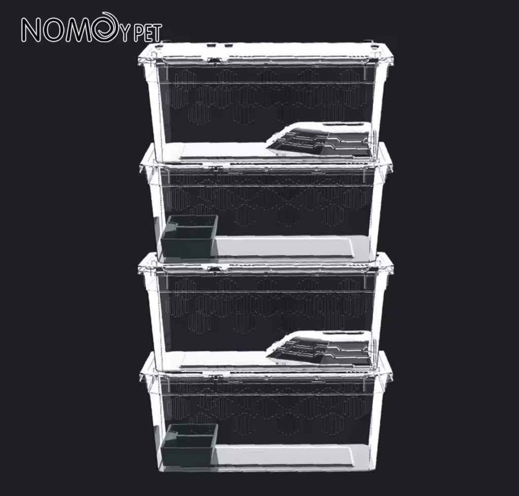 Tarantula box Transparent Breeding Box Insect Rearing or Hatching  snake Containers x2