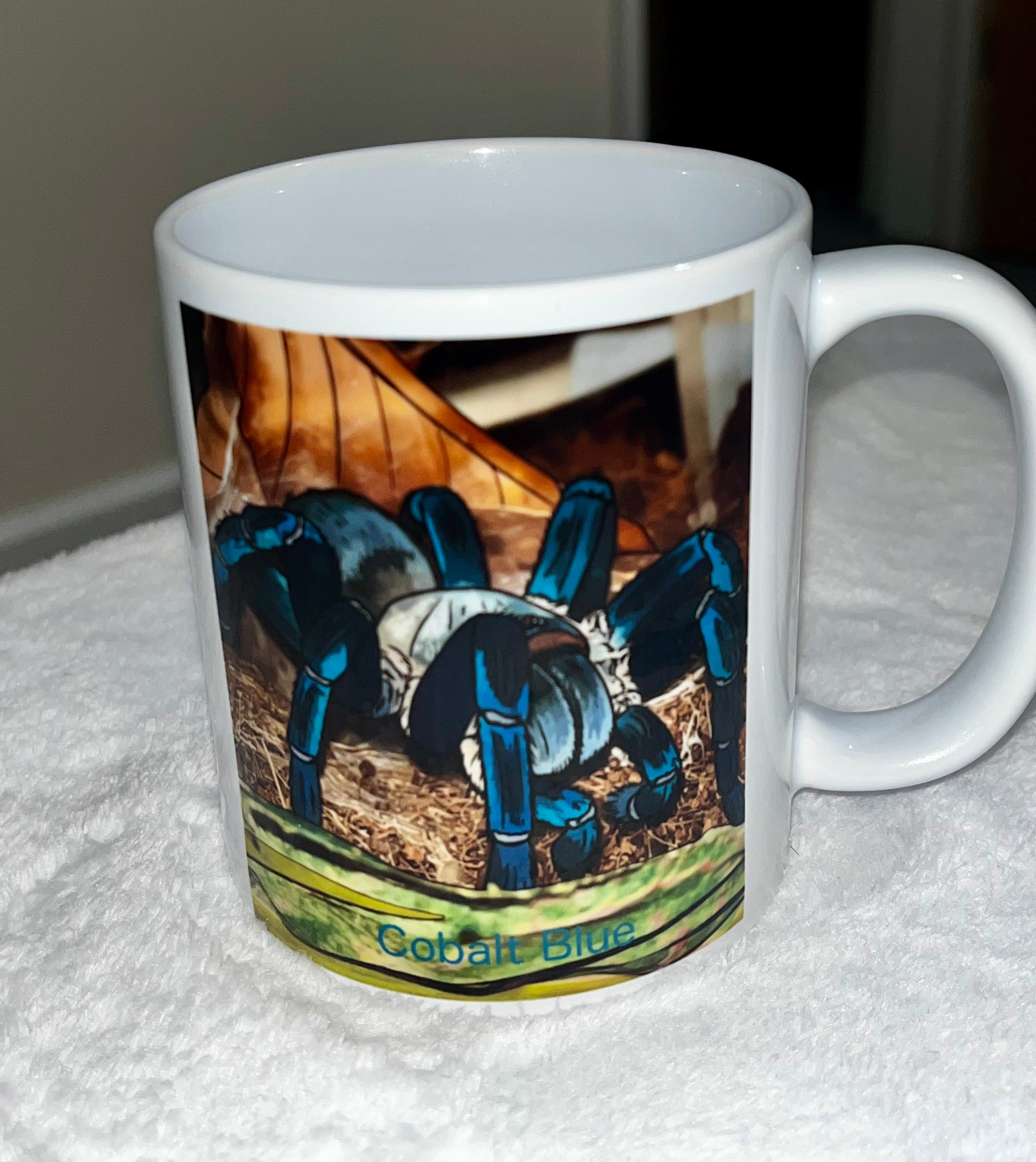 Cobalt Blue Cyriopagopus lividus Tarantula Mug - Unique Spider Design
