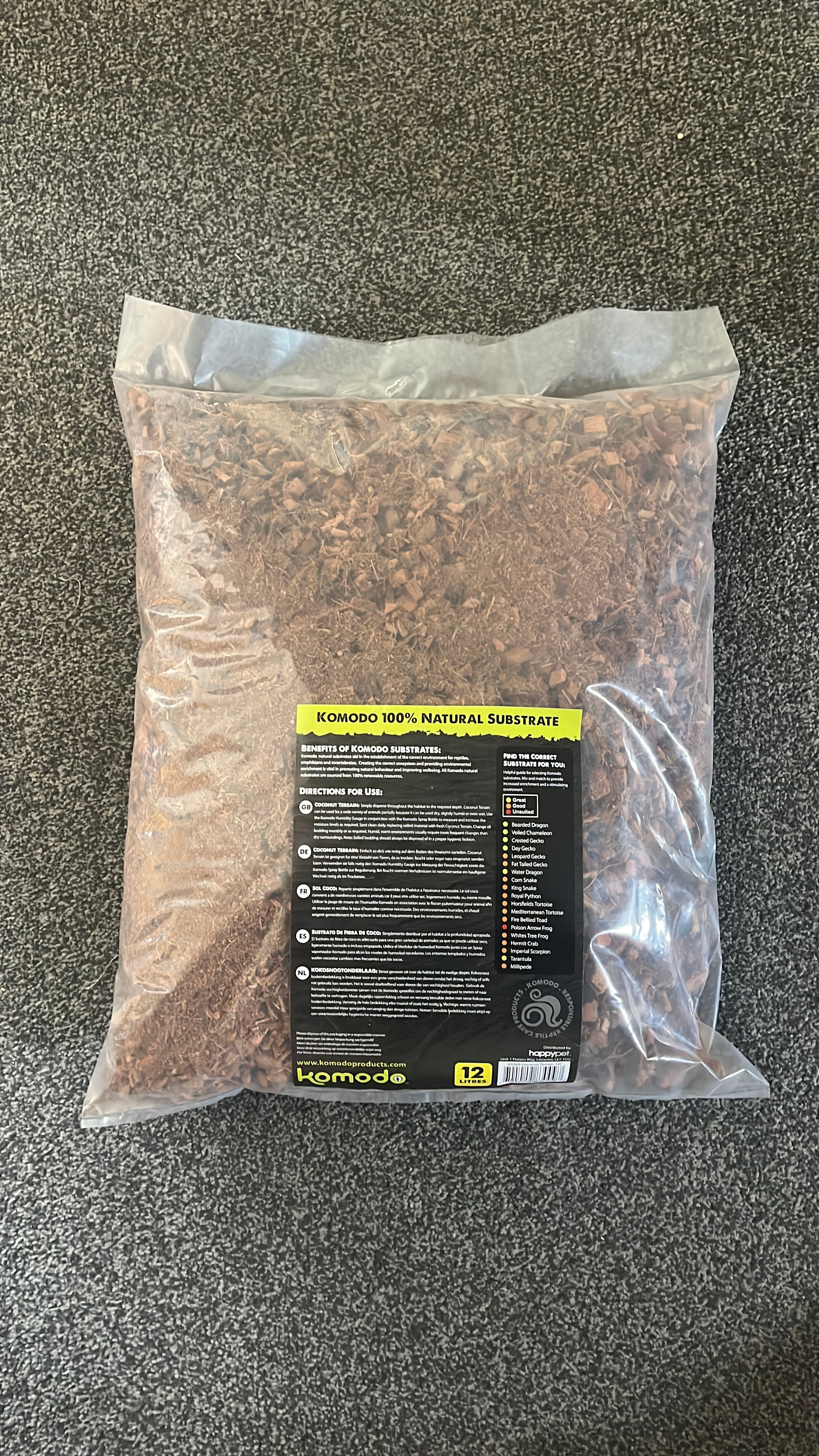 Komodo 12Litre coconut terrain substrate