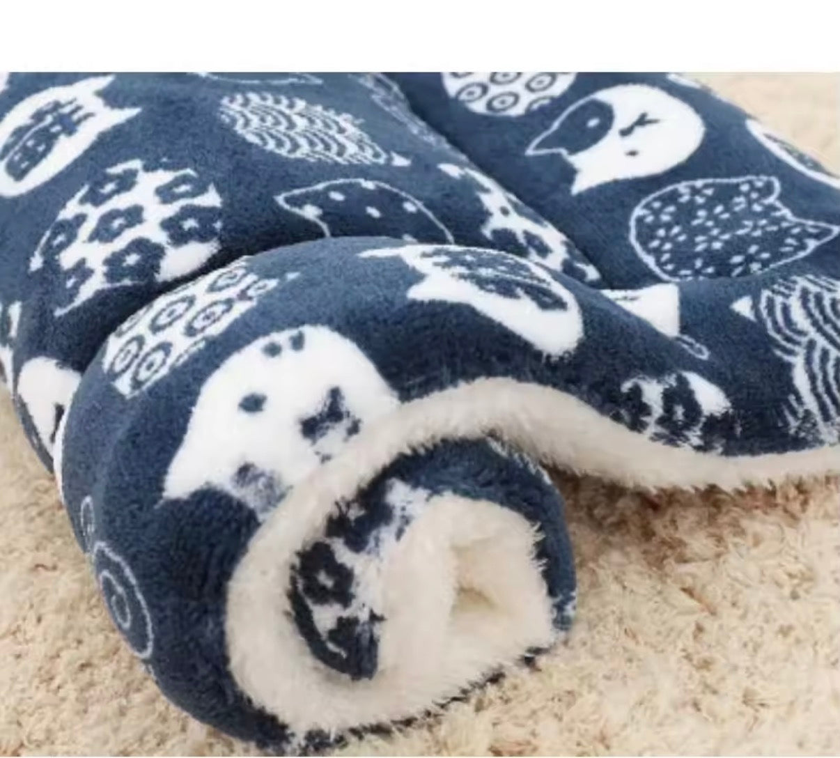 Pet Sleeping Mat Dog Bed Cat Bed Soft Hair Thickened Blanket Pad Fleece Home Washable Warm Bear Pattern Blanke