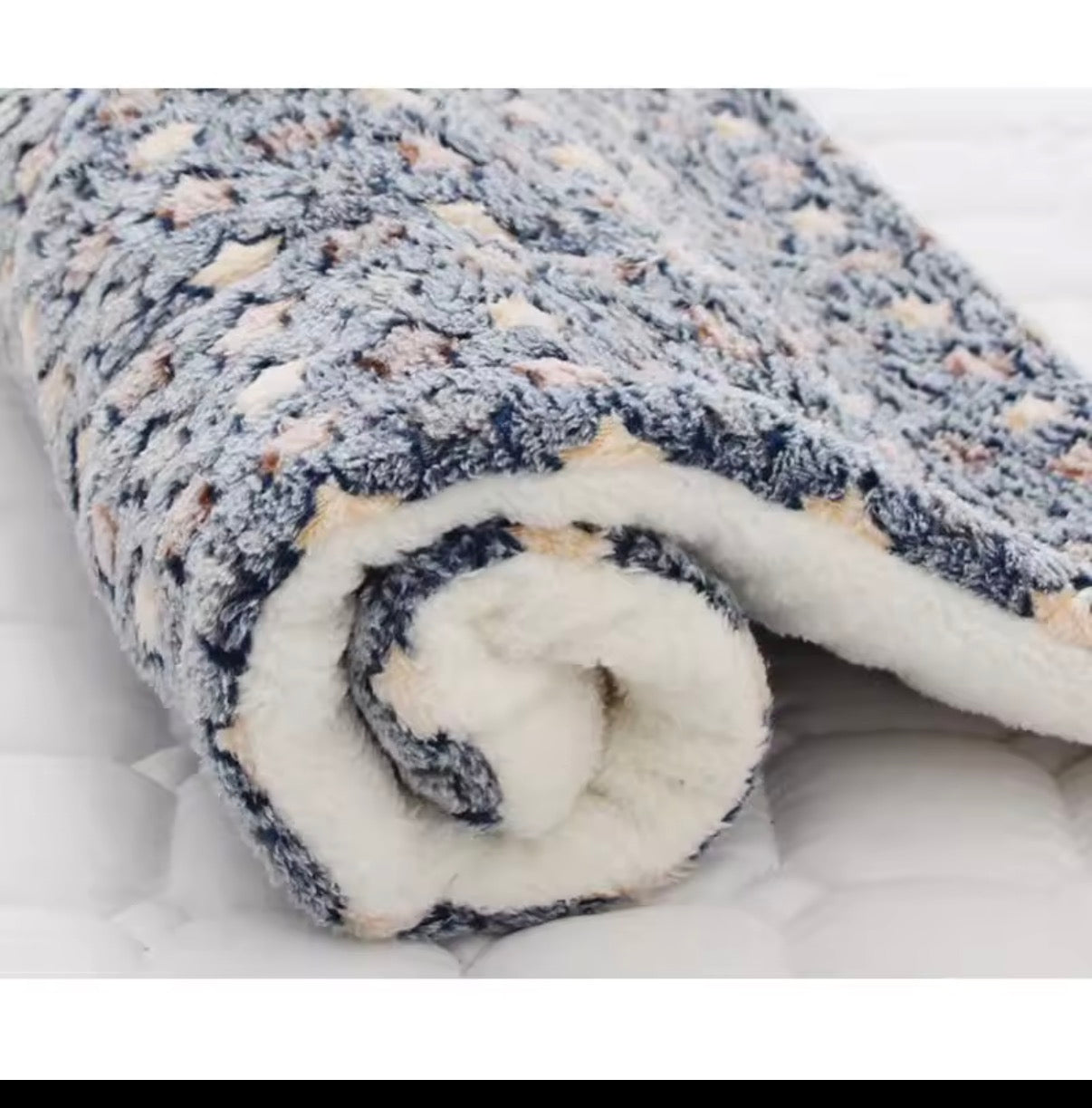 Pet Sleeping Mat Dog Bed Cat Bed Soft Hair Thickened Blanket Pad Fleece Home Washable Warm Bear Pattern Blanke