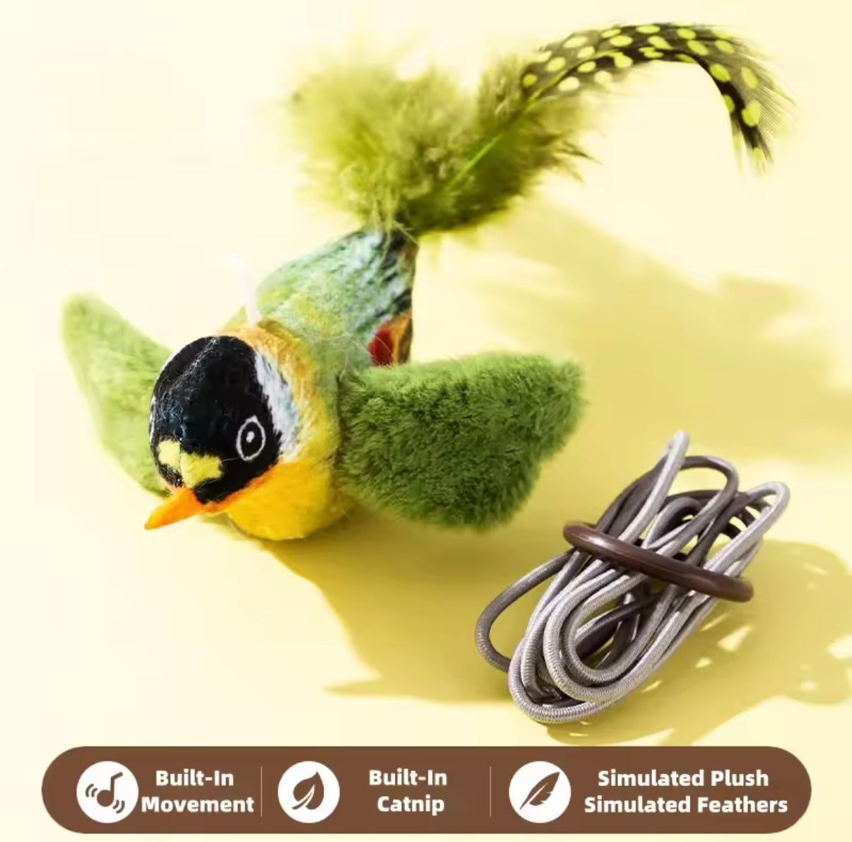 Cat Toys For Indoor Cats Interactive Cat Toy Realistic Bird Sound Cat Toy Plush Cat Toy Catnip Cat Toy for Cats