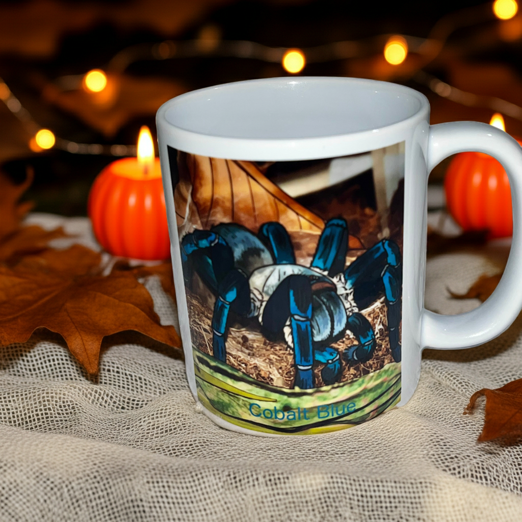Cobalt Blue Cyriopagopus lividus Tarantula Mug - Unique Spider Design